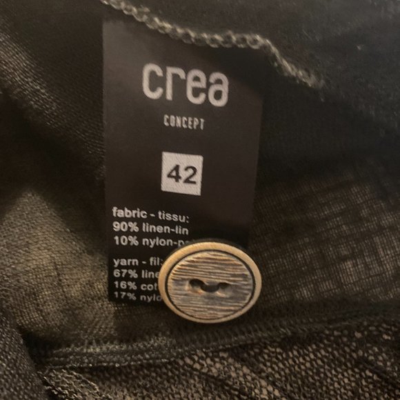 Crea Concept Longsleeve Mixed Media Wrap Jacket (Black) - Picture 9 of 11